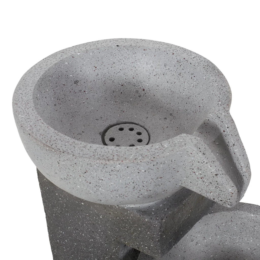 Modern Colquitt Outdoor Tier 3 Multi-Gray Fountain,