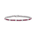 Diamond & 3.09 White CTW Bracelet, Creations Ruby Gold 14K Louis