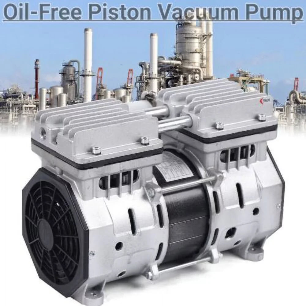 rpm Compressor Bar Piston Double-Cylinder 8 680mmHg Vacuum 110V Oilless 1400