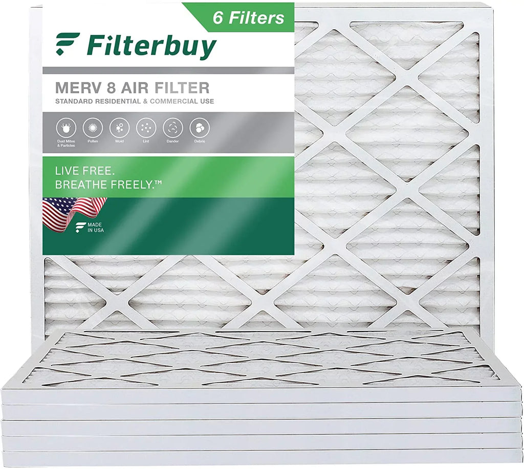 MERV Furnace 8 HVAC Air Filters 18x21x1 Filterbuy (6-Pack) AC Pleated