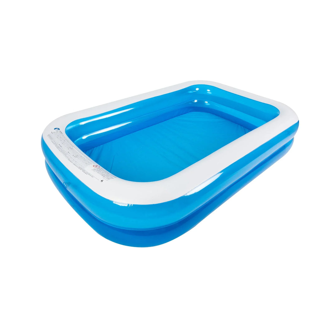 and White Inflatable Pool 8.5' Blue Swimming Rectangular