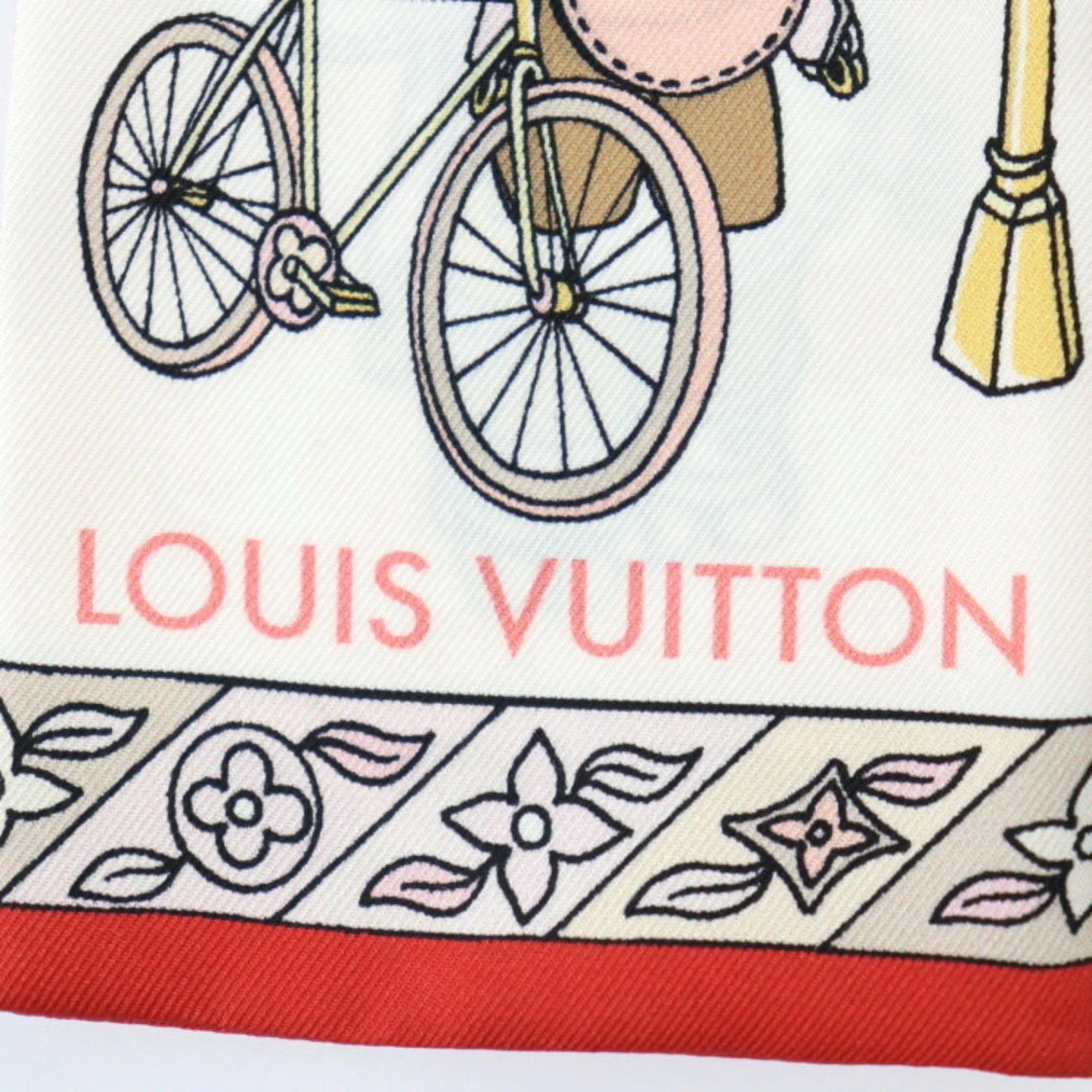 Seek Ribbon M77780 (Like Silk Vivienne Monogram Pre-Owned Rose Scarf Vuitton and VUITTON Bandeau Multicolor LOUIS New) Hide