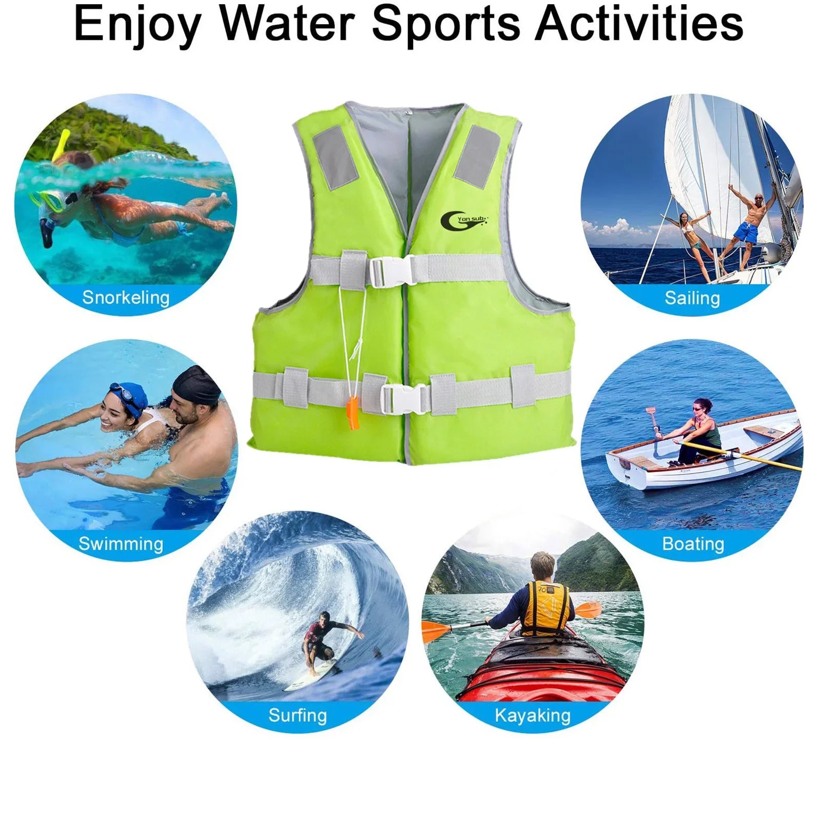Water YHAIOGS Jackets Adults Vest Swim for Swimming Jacket Outdoor Boating Adults Sport Life