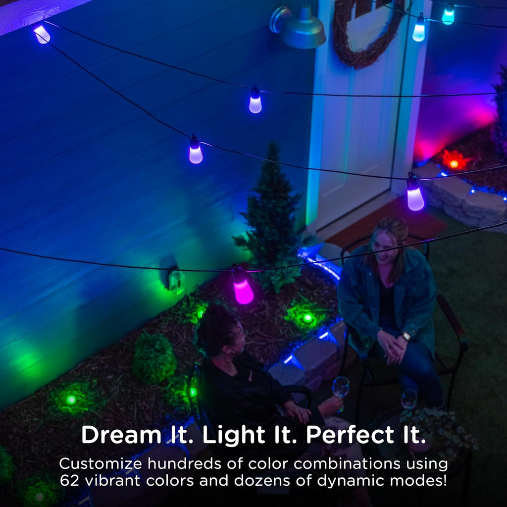 Dimmable Lights, RGB Outdoor Color Weatherproof, String String 30 Wi-Fi MINGFENG Lights, Lightweight Smart LED App 96 Customizable, Lights, Control, Patio Changing 79617 ft,
