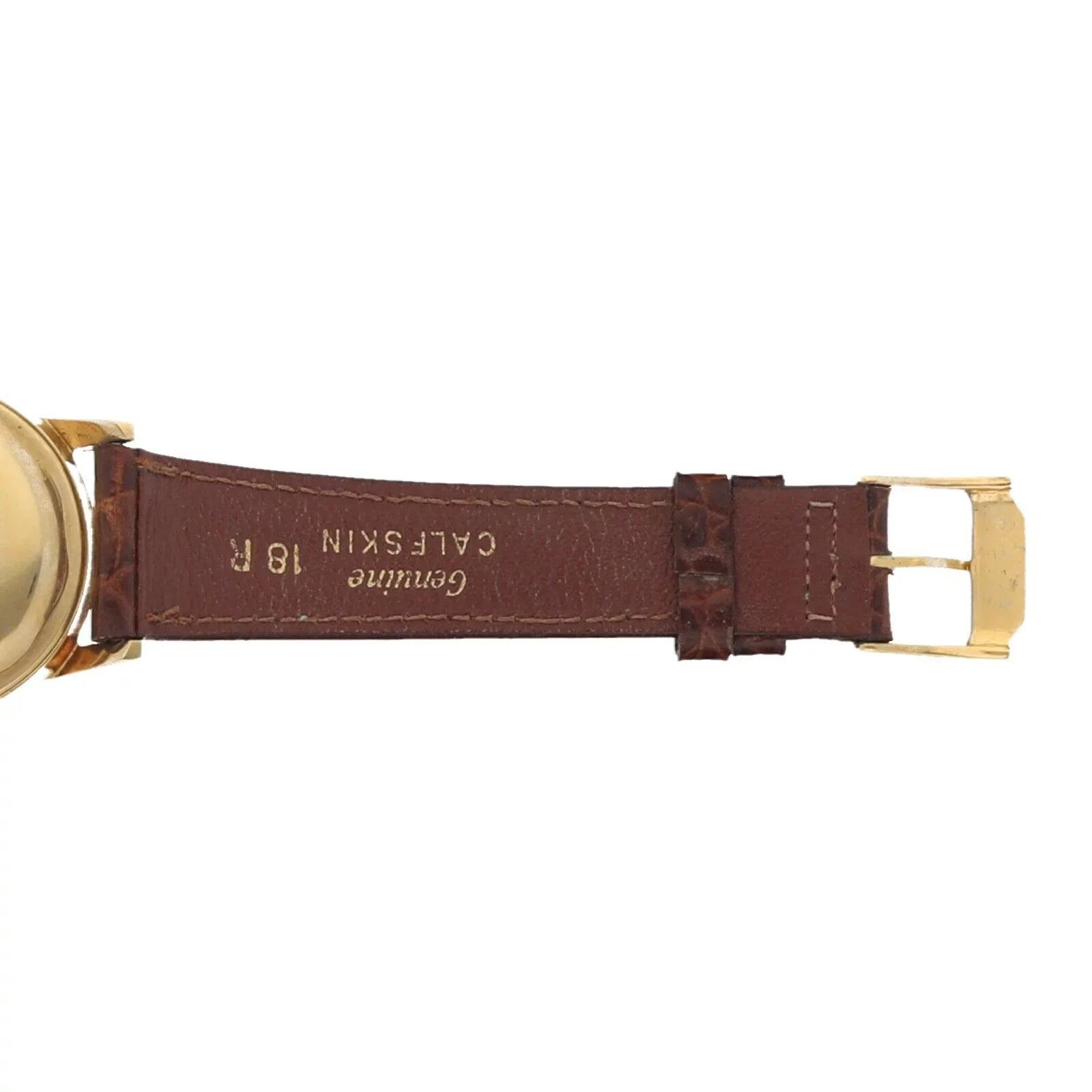 Automatic Gold Yellow 34mm Watch Leather 1231 Chronometre Movado Wrist 18k
