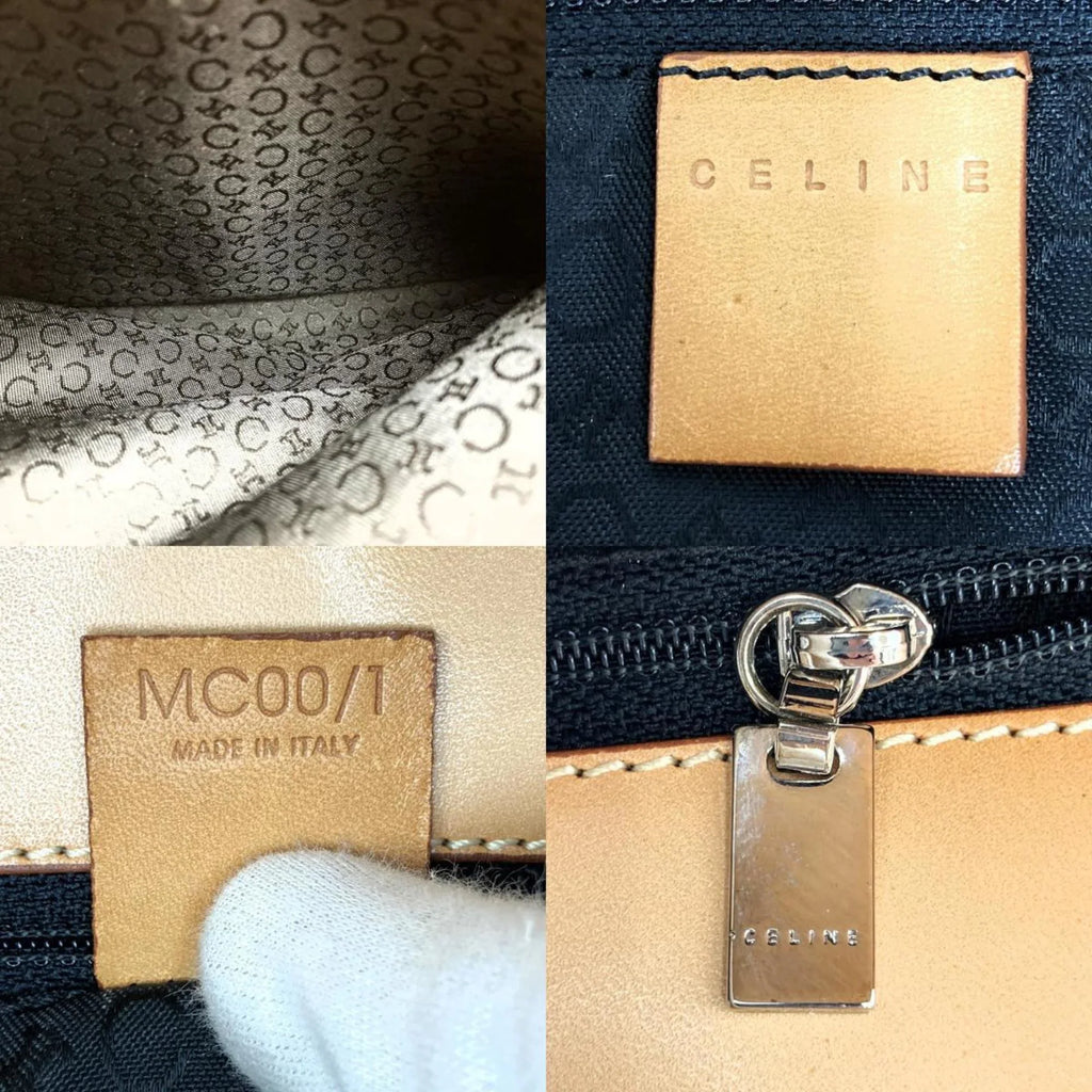 macadam tote C fashion USED ladies handbag Pre-Owned bag 1 (Good) leather suede MC00 CELINE black