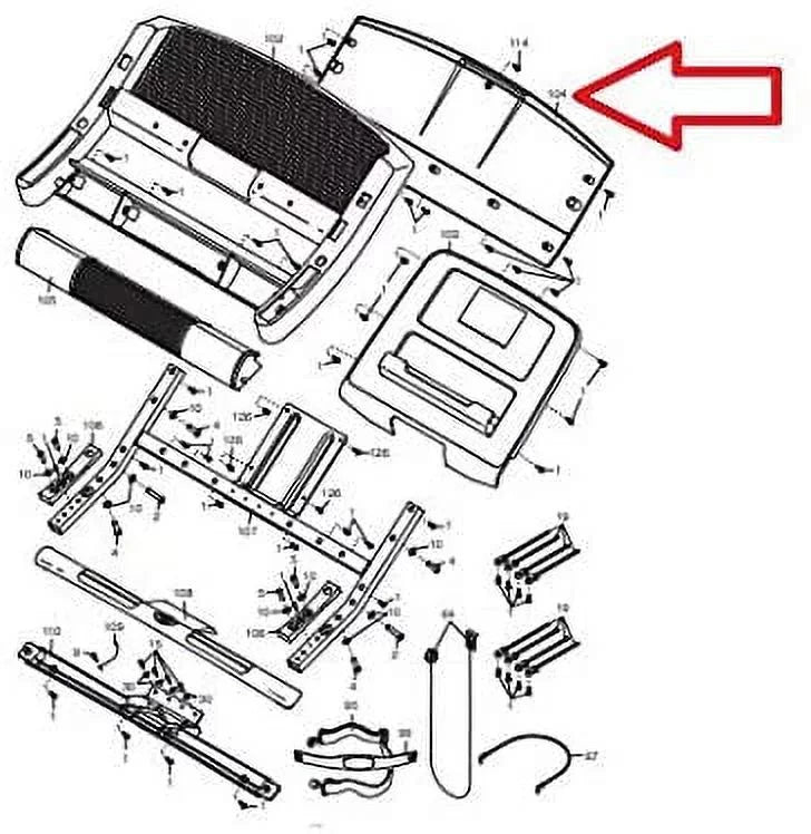 Display Work 101365 Nordictrack Console Back Cover Inc. Fitness, Lifestyler W Treadmill Icon 309997 312281 Health &