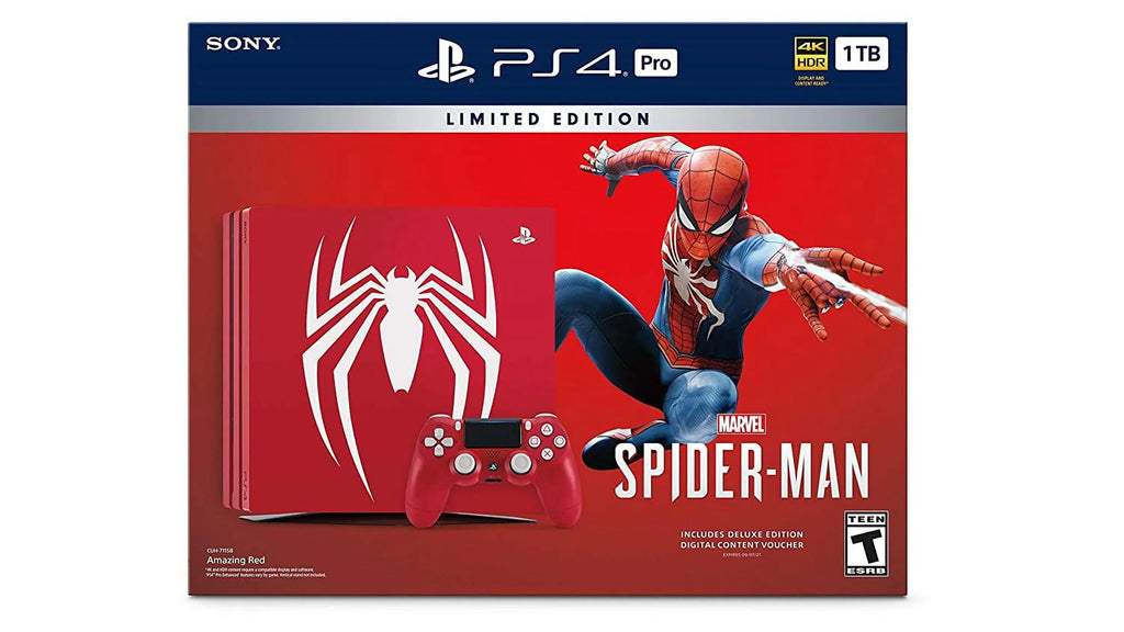 '- PlayStation () 1TB Console Bundle Pro Edition Spider-Man 4 Limited Restored (Refurbished) [Discontinued] Marvels