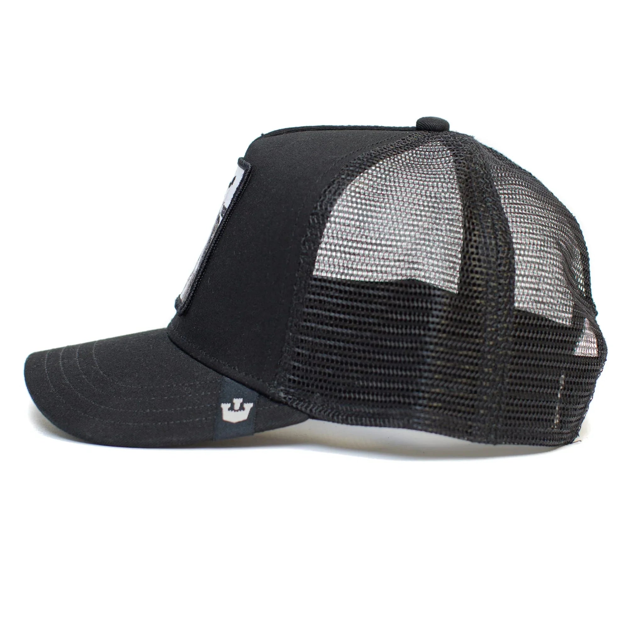Black Snapback Hat, Unisex The Farm Trucker Original Adjustable Goorin Tiger), (White Bros. One Size