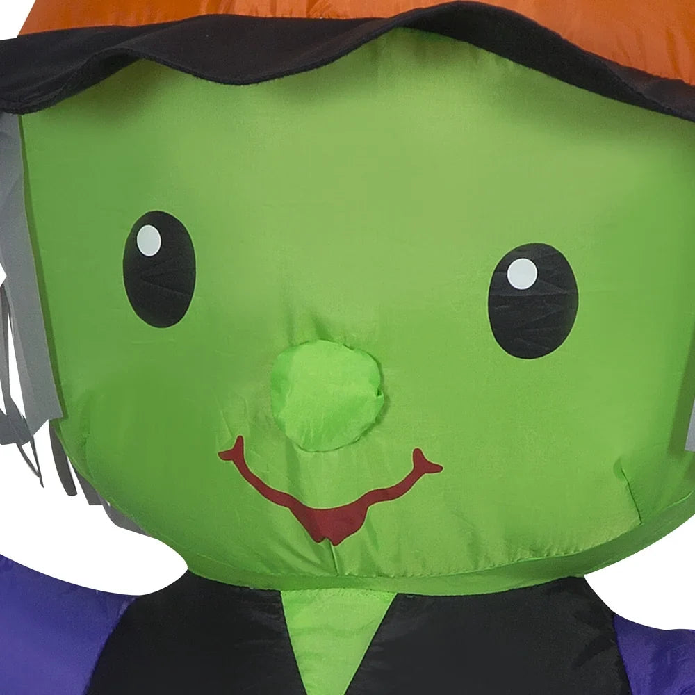 Witch 4FT Inflatable Airblown Tall Cute Inflatables Halloween