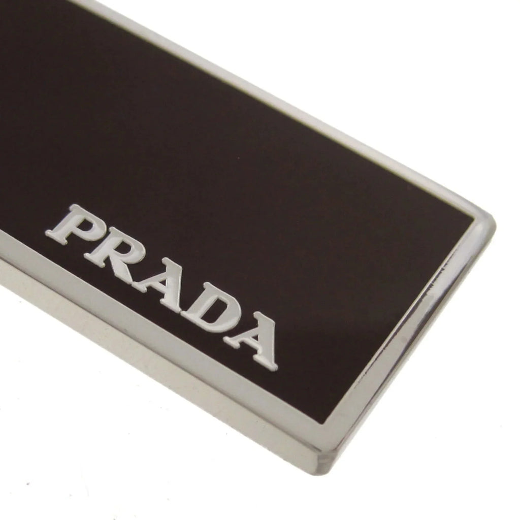 Keychain Keyring Rubino 2PS021 Metal Silver Enamel Prada Red