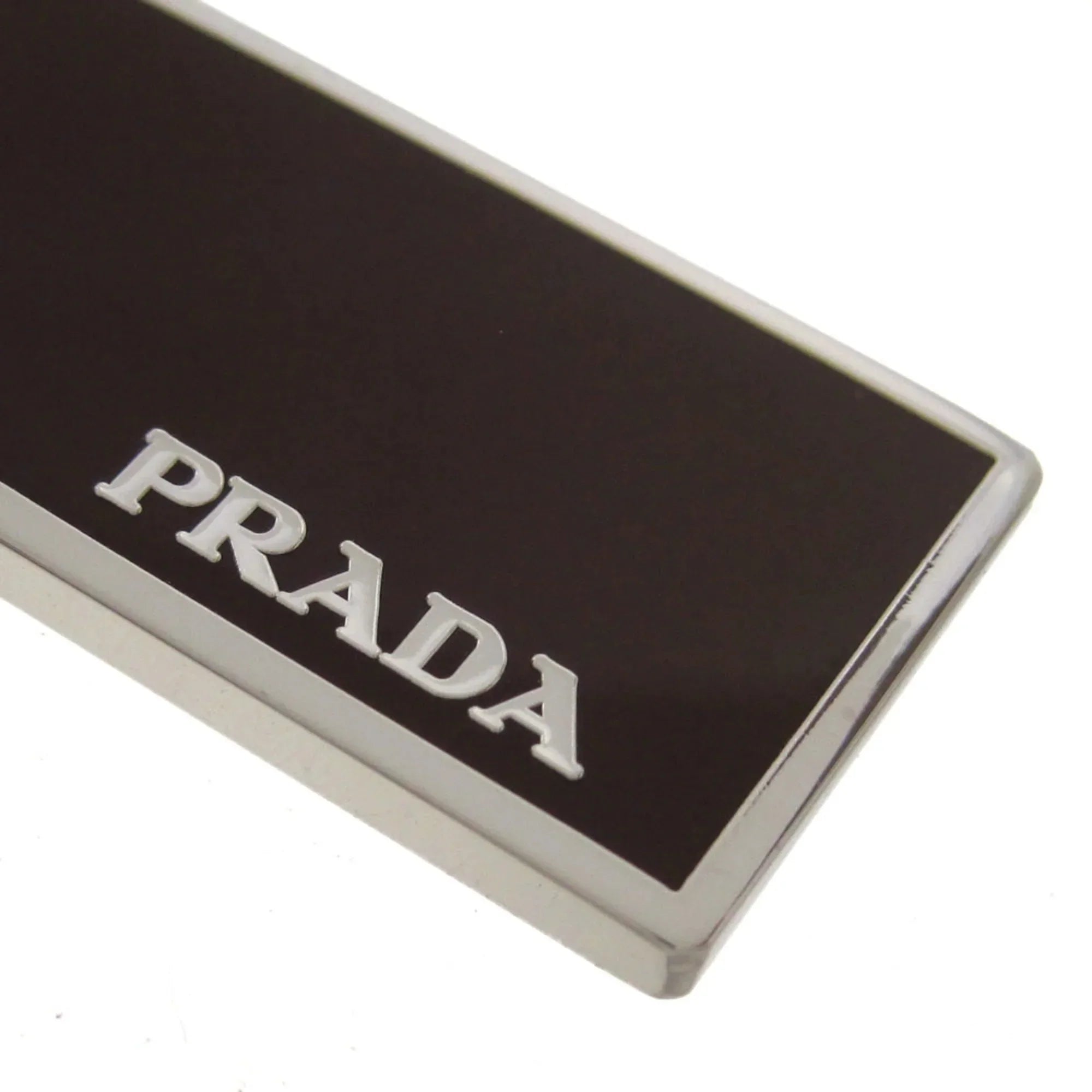 Keychain Keyring Rubino 2PS021 Metal Silver Enamel Prada Red