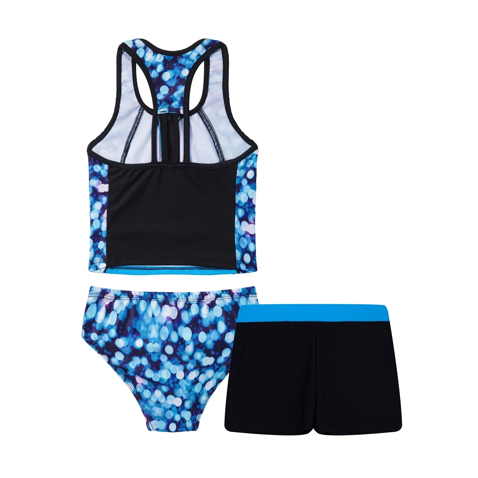 Suit Set 8 Hawaii Floral Bathing Swimsuit Summer Beach 3 Girls Pieces Swimwear,Sizes INHZOY Blue 4-16 Tankini