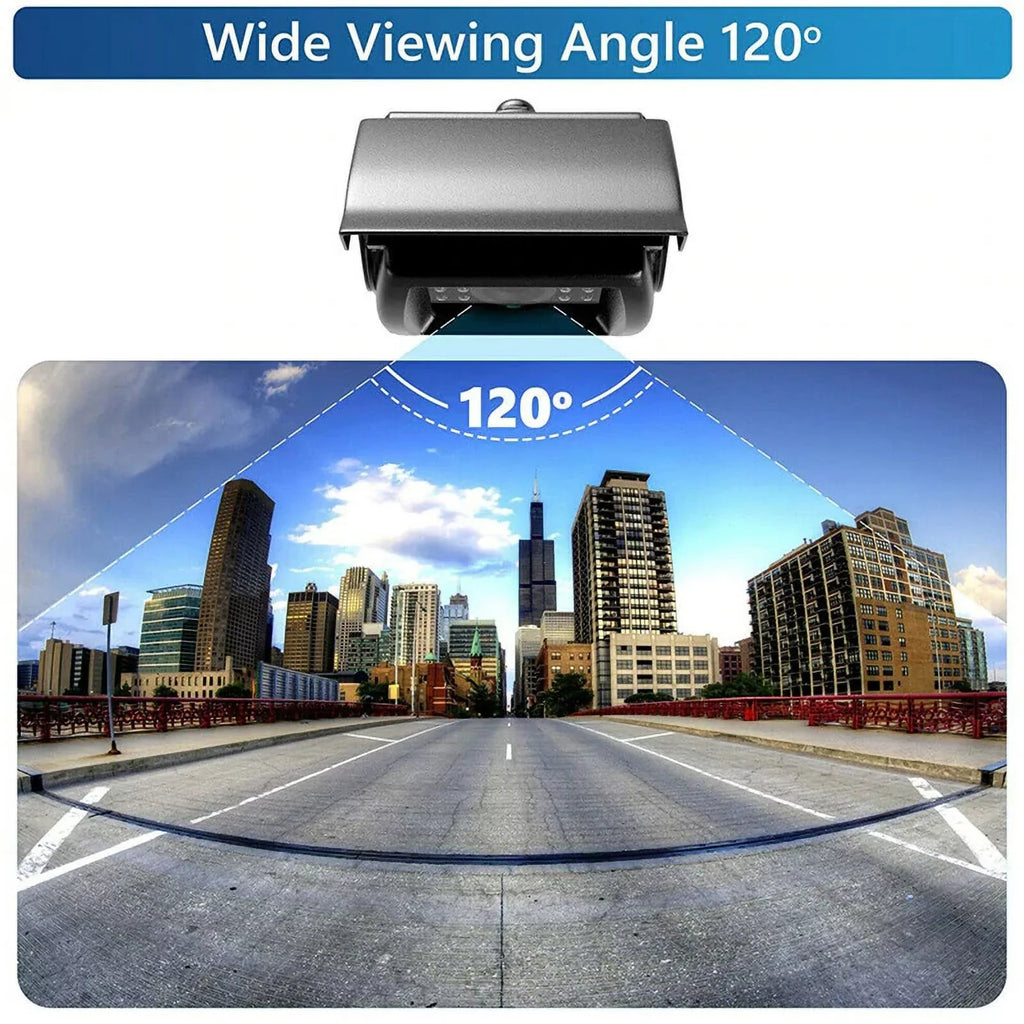 Van RV Car feet Truck for cable Car Monitor Bus parking system TFT camera IR with reverse Vision+32 7inch LCD 12V/24V Night 18 LED