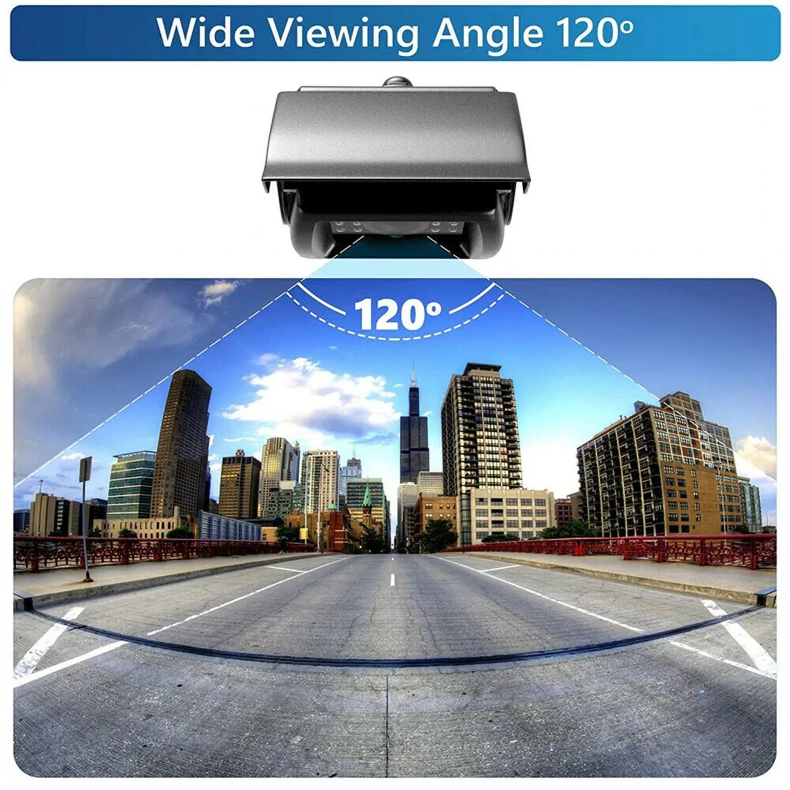 Van RV Car feet Truck for cable Car Monitor Bus parking system TFT camera IR with reverse Vision+32 7inch LCD 12V/24V Night 18 LED