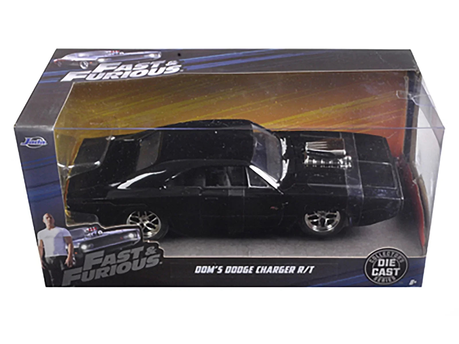 (2015) 1/24 & "Fast Dom's Movie Charger 1970 Black 7" R/T Jada Dodge Model by Car Diecast Furious