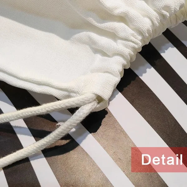 Drawstring Like Bag Burning Mesh Shopping Backpack Canvas Reusable Small Deco Fashion Art