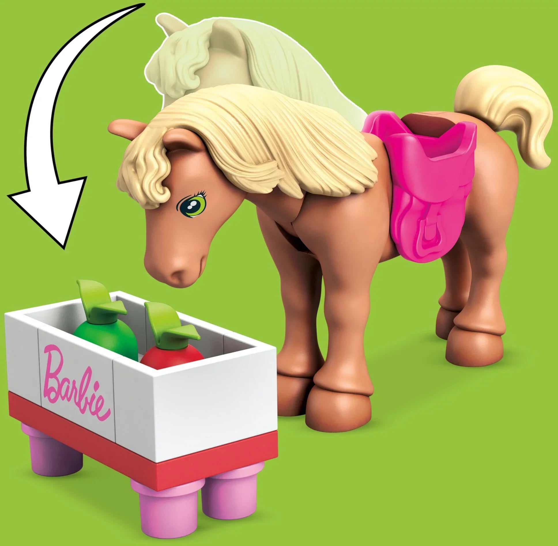 MEGA Building Toy Horses Micro-Doll Barbie and 1 Pieces) Kit (73 with Jumping Horse