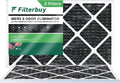Filters Furnace Air Eliminator 12x20x1 Filterbuy Carbon 8 Pleated AC Odor with Activated HVAC MERV (2-Pack)