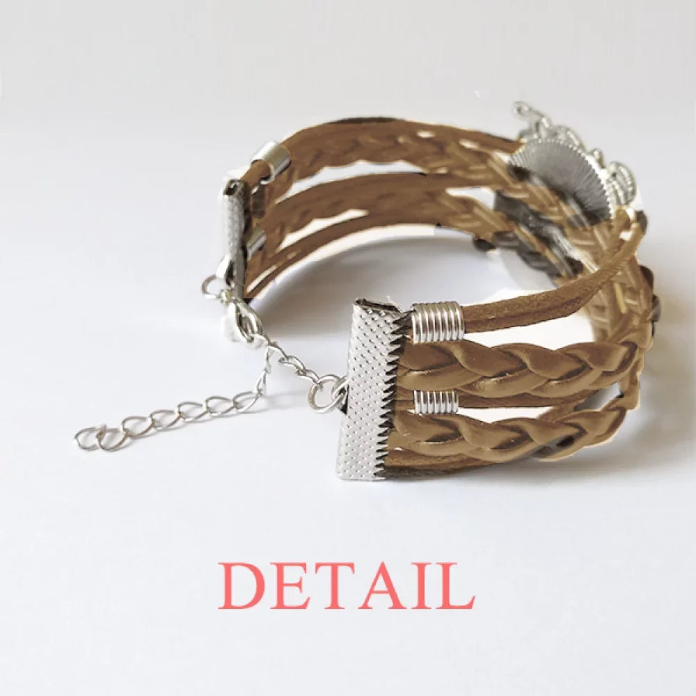 Worked Designer Hard Set Double Paint Wristband Rope Strap Leather Seriously Bracelet Hand