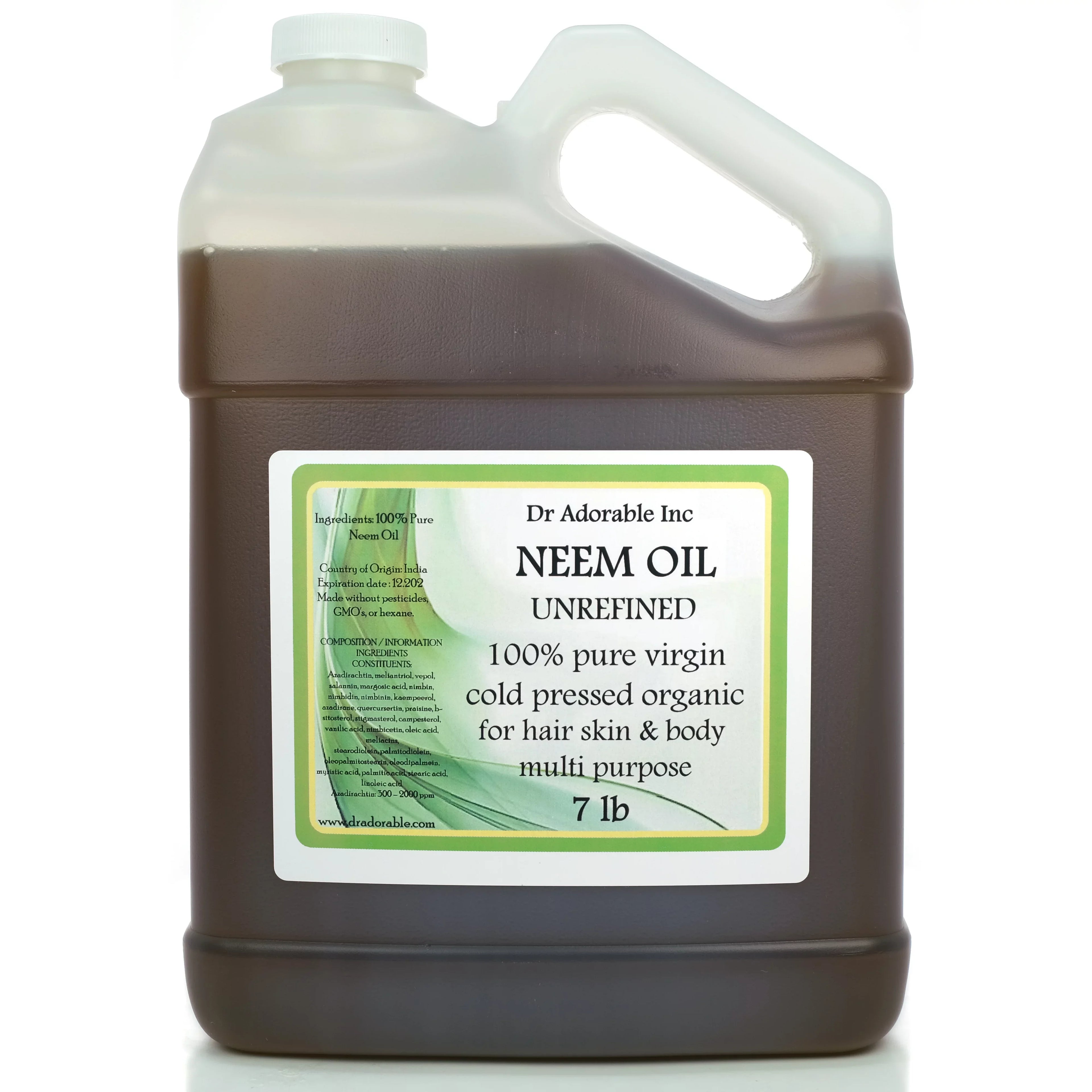 Neem - - Pressed lb 100% Oil Pure Dr. Unrefined Organic 7 Cold Natural Adorable -