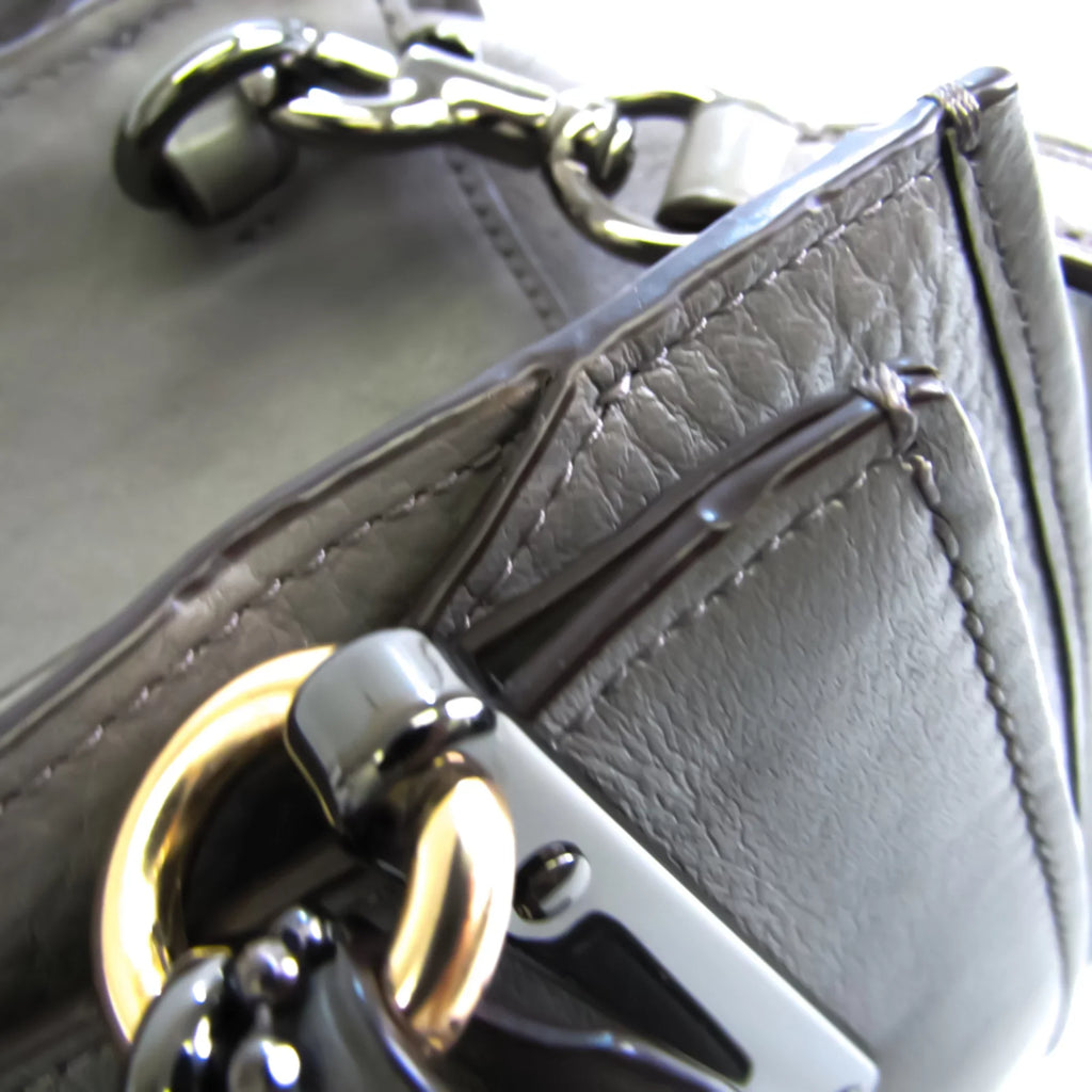 Shoulder (Good) Gray Coach Handbag Leather Bag Womens Pre-Owned