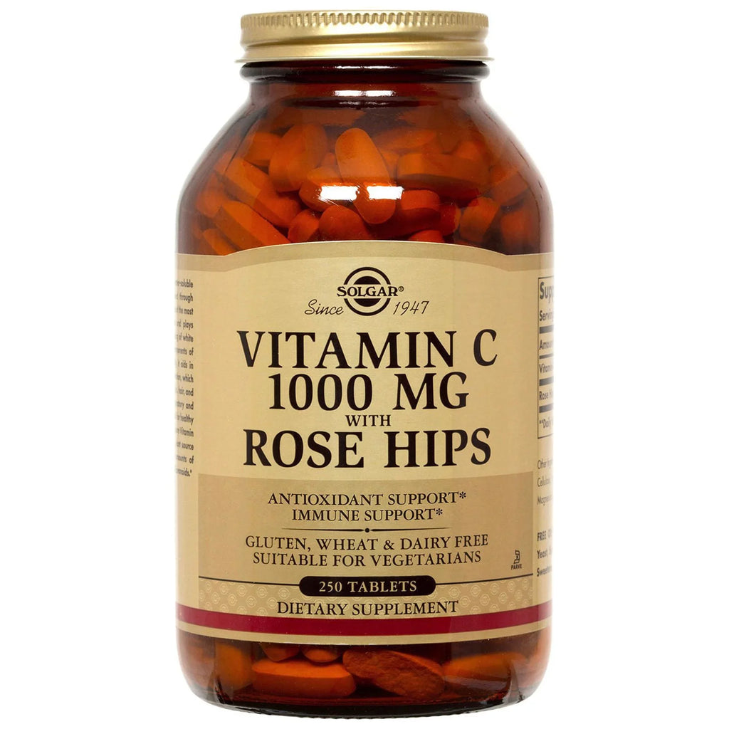 Vitamin 250 with mg - Hips Tablets 1000 C Rose Solgar