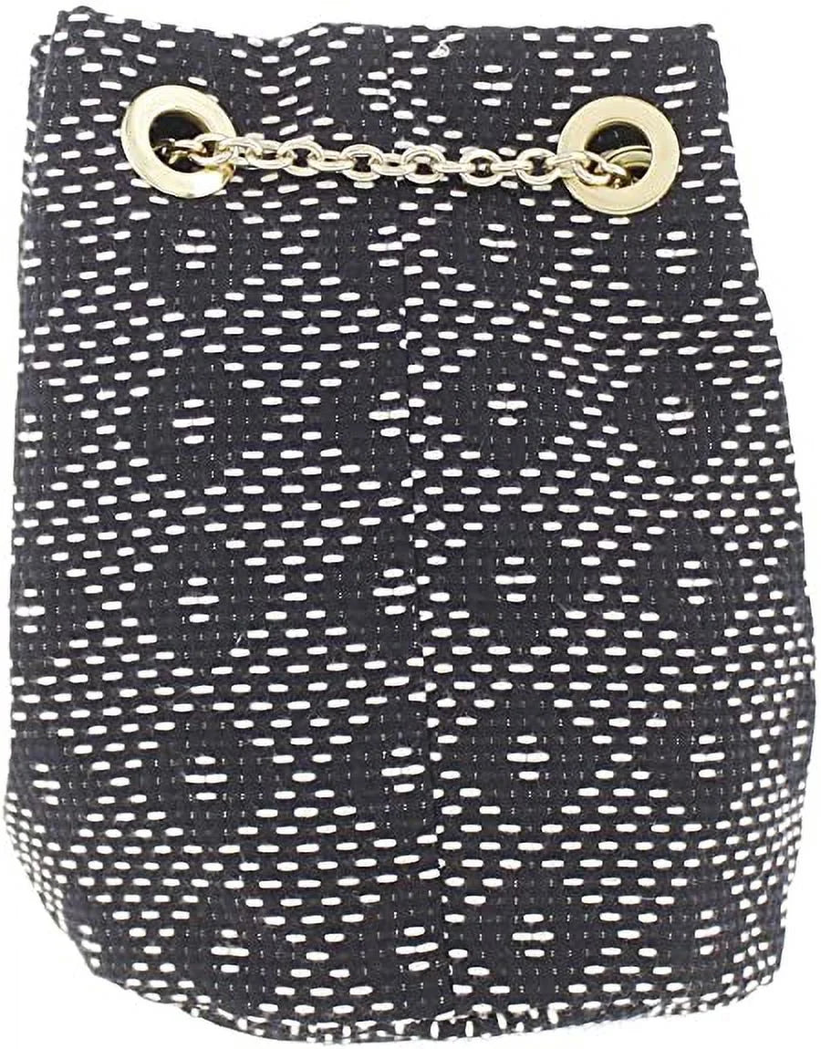 Bucket INC Pattern Small Cheebee Womens Chain Handbag Navy