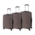 3-Piece (IUROYSML-BRO) Set Plastic Royal Brown Luggage InUSA