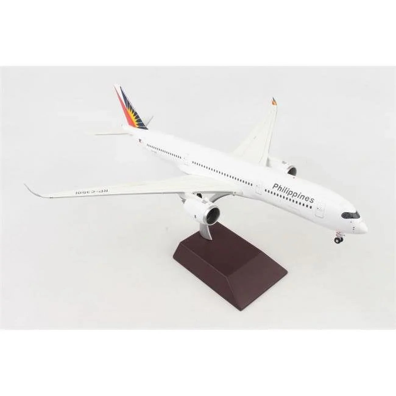 Diecast 200" Tail Model with Commercial White Aircraft Airplane by Series A350-900 Airbus 1/200 GeminiJets "Gemini Graphics