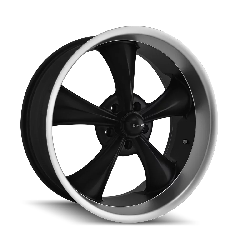 0Et Matte 20X10 Black/Machined 695 Ridler 83.82Cb 5X120.65 Lip