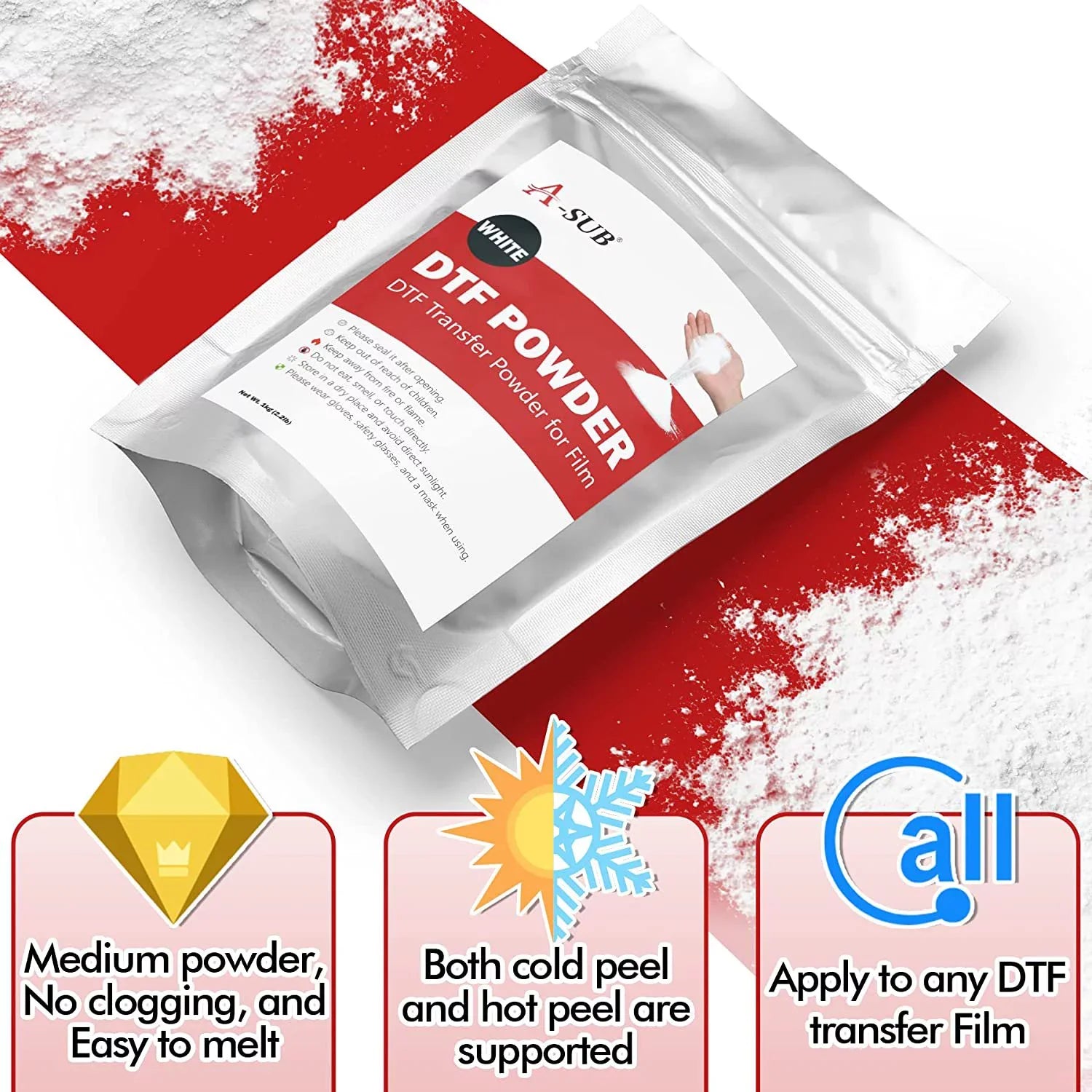 11.7"x16.5" Transfer Powder A-SUB DTF Film DTF Paper for Transfer A3 Film Clear Film Sublimation - Heat Powder DTF and and Dark/Light for Adhesive Fabrics Transfer