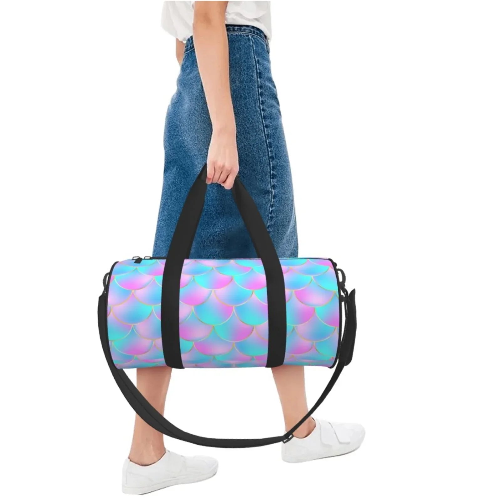 Large Scales Travel Bag Bag Luggage Dragon Purple Compartment Sports with Cylinder Pocket Waterproof Coaee Bag Gym Capacity and