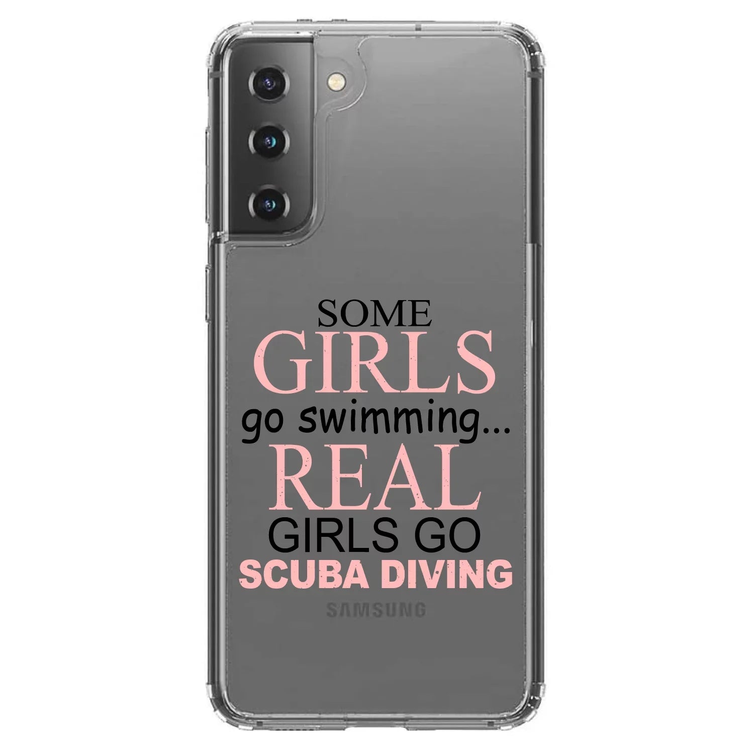 Scuba Diving - Screen) Clear TPU Go 5G S21+ - for Glass Tempered Case Girls Hybrid Galaxy Back Protector Shockproof (6.7" Acrylic DistinctInk Screen Bumper Real PLUS