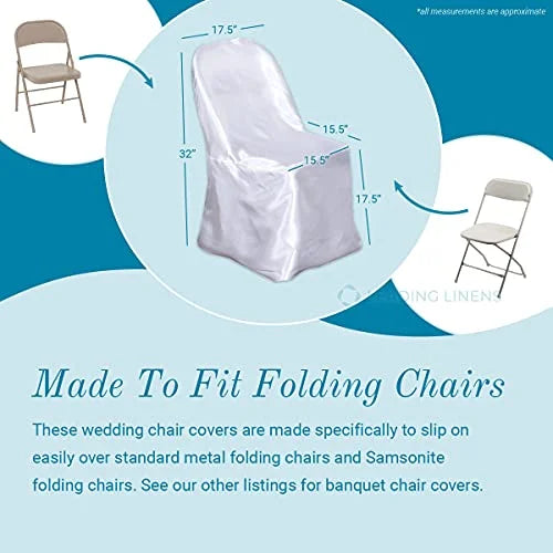 Linens Satin 50 Restaurant - Covers Chair Reception Party Sparkles It Leading Folding Black - Special Make Wedding Banquet pc