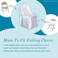 Linens Satin 50 Restaurant - Covers Chair Reception Party Sparkles It Leading Folding Black - Special Make Wedding Banquet pc