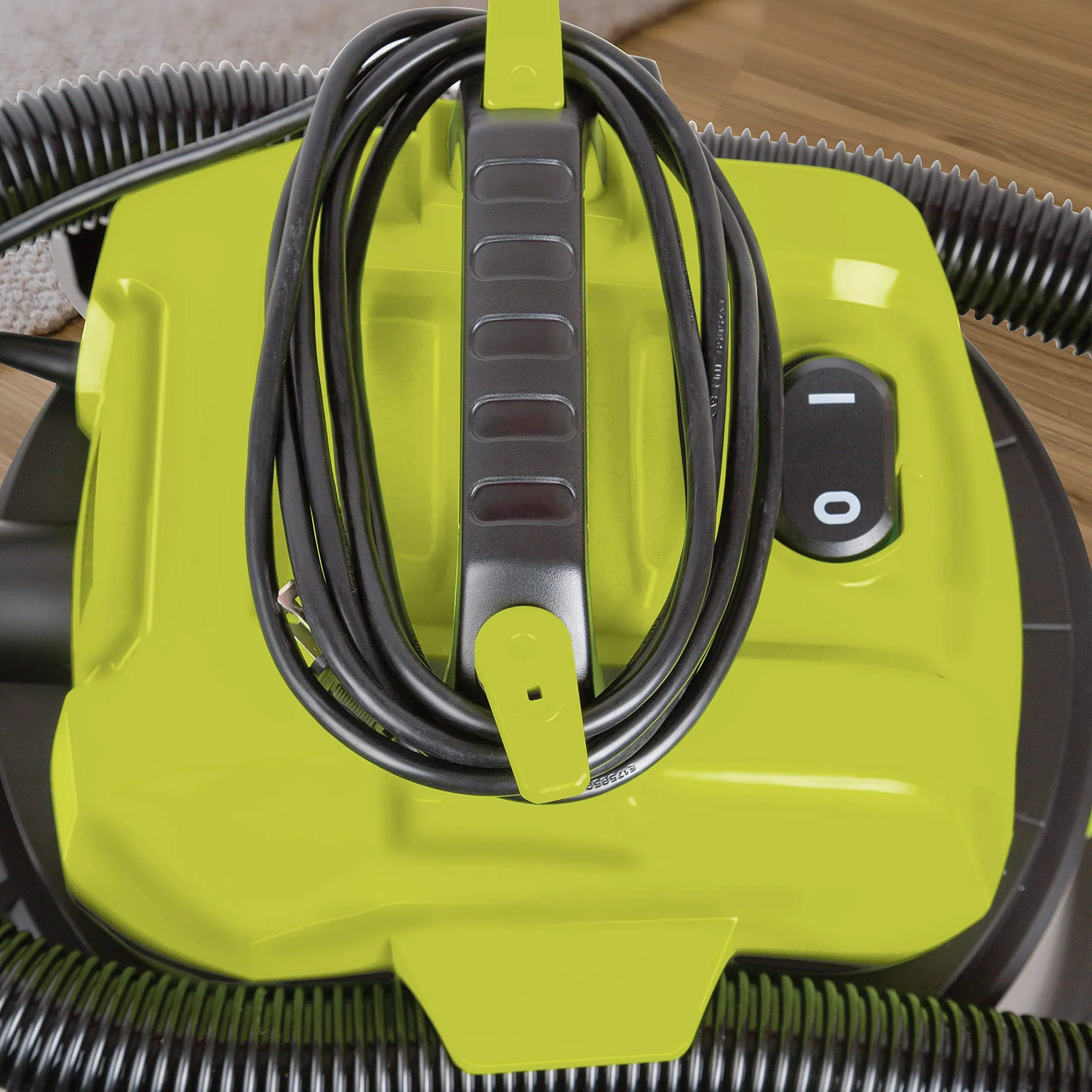 Peak Wheeled 8-Gallon Black/Green w/Cleaning Joe Shop Vacuum, Attachments, (Refurbished) Restored Wet/Dry 1200-Watt HP Filtration, 6.5 HEPA Sun SWD8000