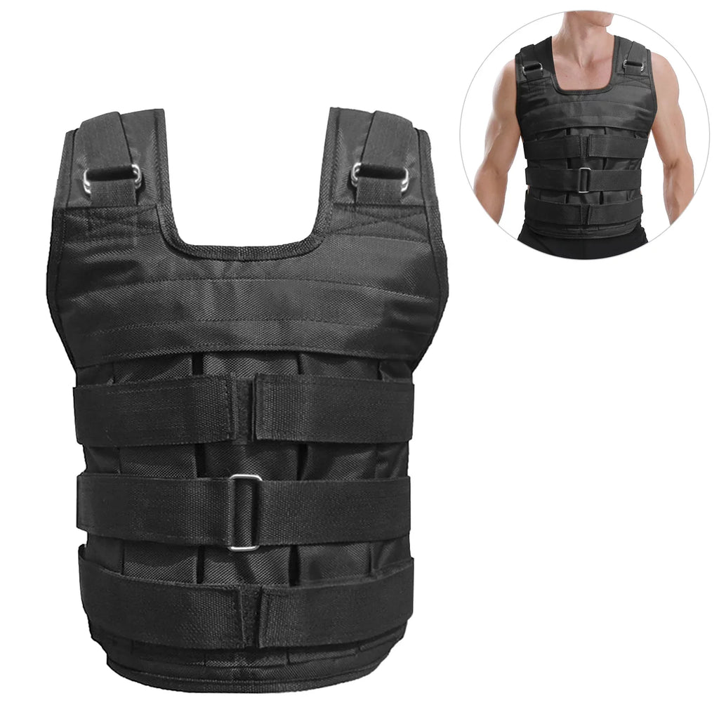 (Empty) Adjustable Loading Weighted Oxford Training Tomfoto Jacket Cloth Weight Strength 50kg Vest Loading Exercise Max Weight