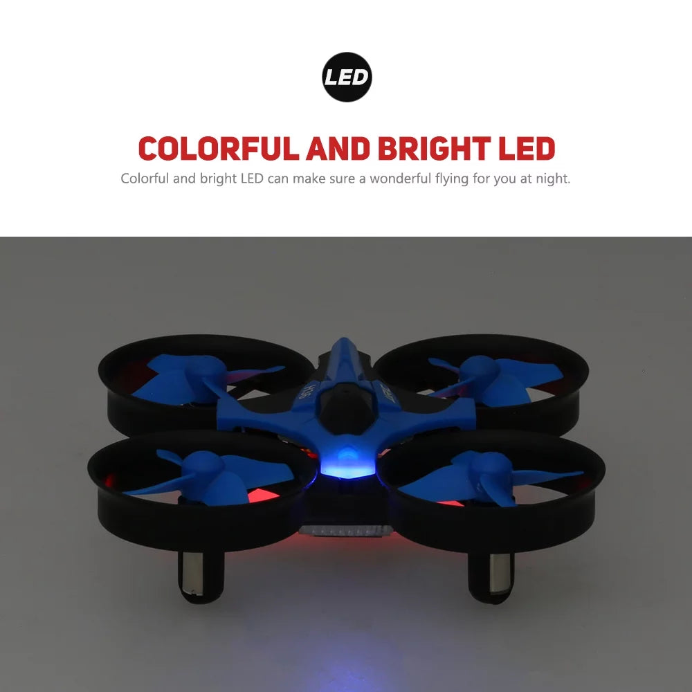 One-Key 3D-Flip RTF Drone RC UFO Headless Return Quadcopter Gyro H36 4CH JJR/C Mode 6- 2.4G -Crush