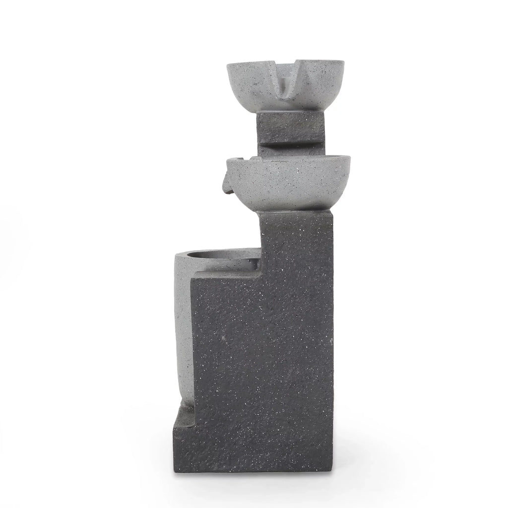Modern Colquitt Outdoor Tier 3 Multi-Gray Fountain,