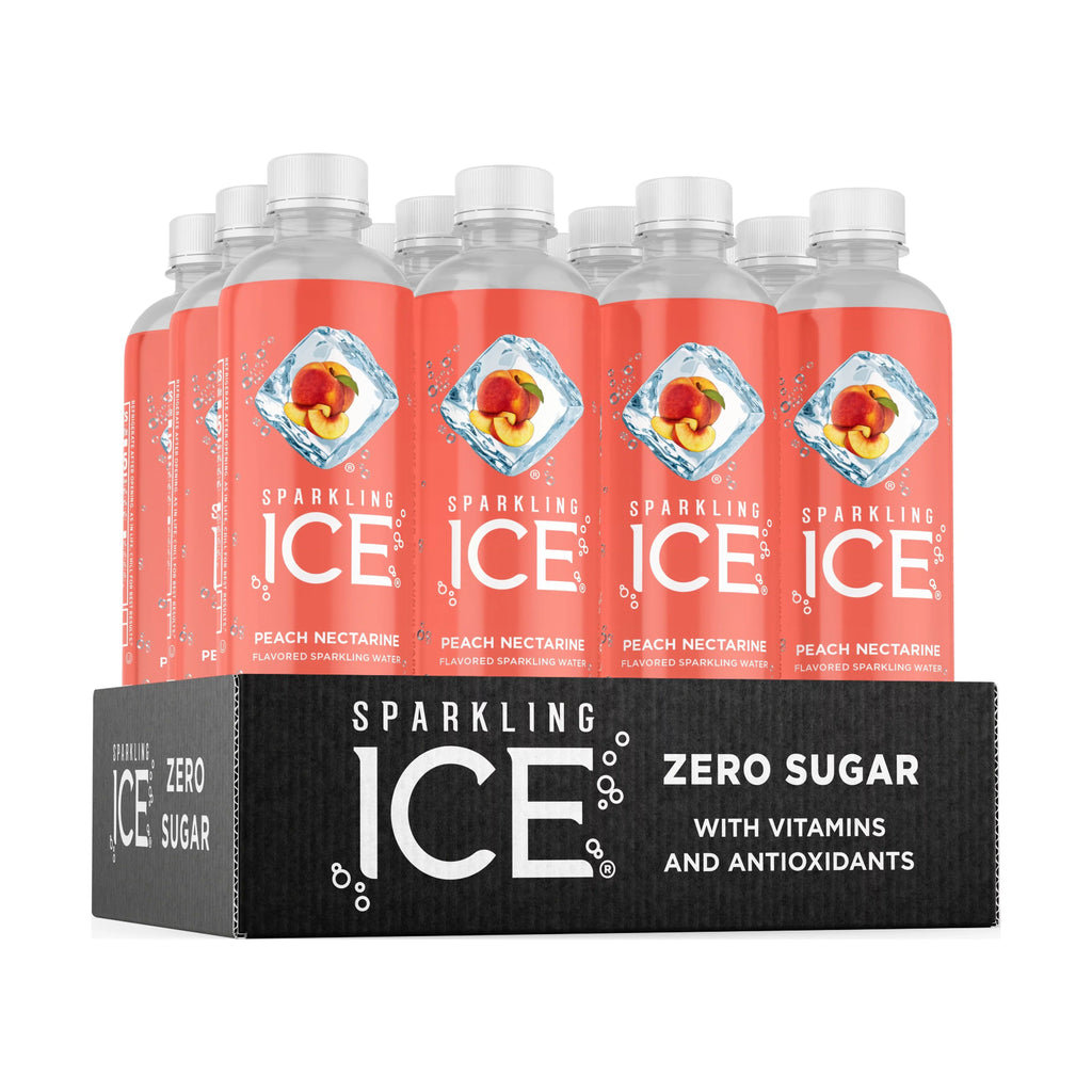 Oz, Ice? 17 Peach Sparkling 12) of Flavored Nectarine Sparkling Naturally (Pack Water, Fl