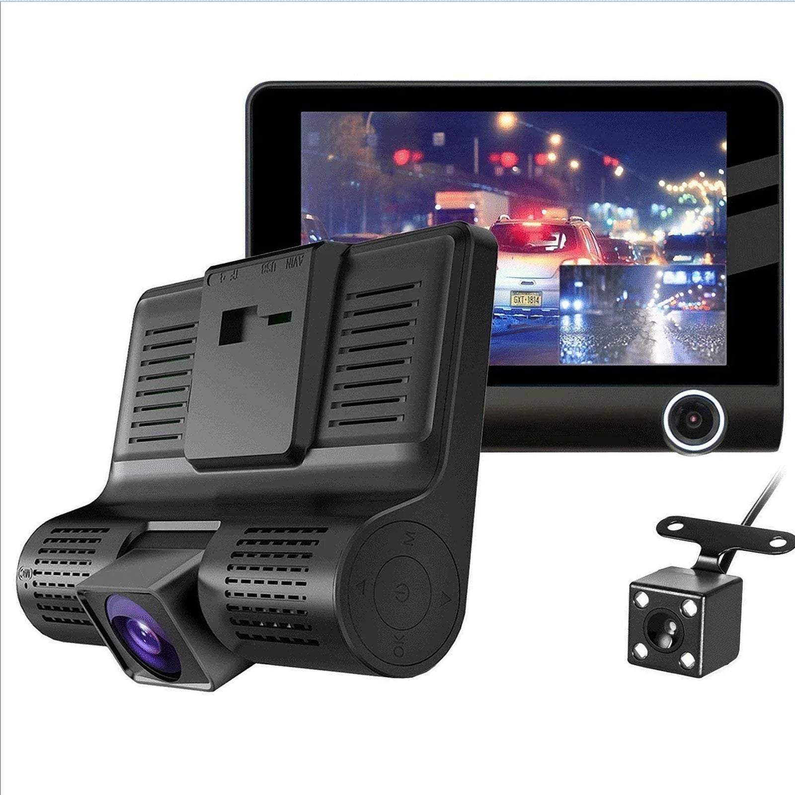 HD Cam Car Lens Recorder G-sensor 4" Video Dash 1080P Rearview 3 XBTCLXEBCO Camera DVR