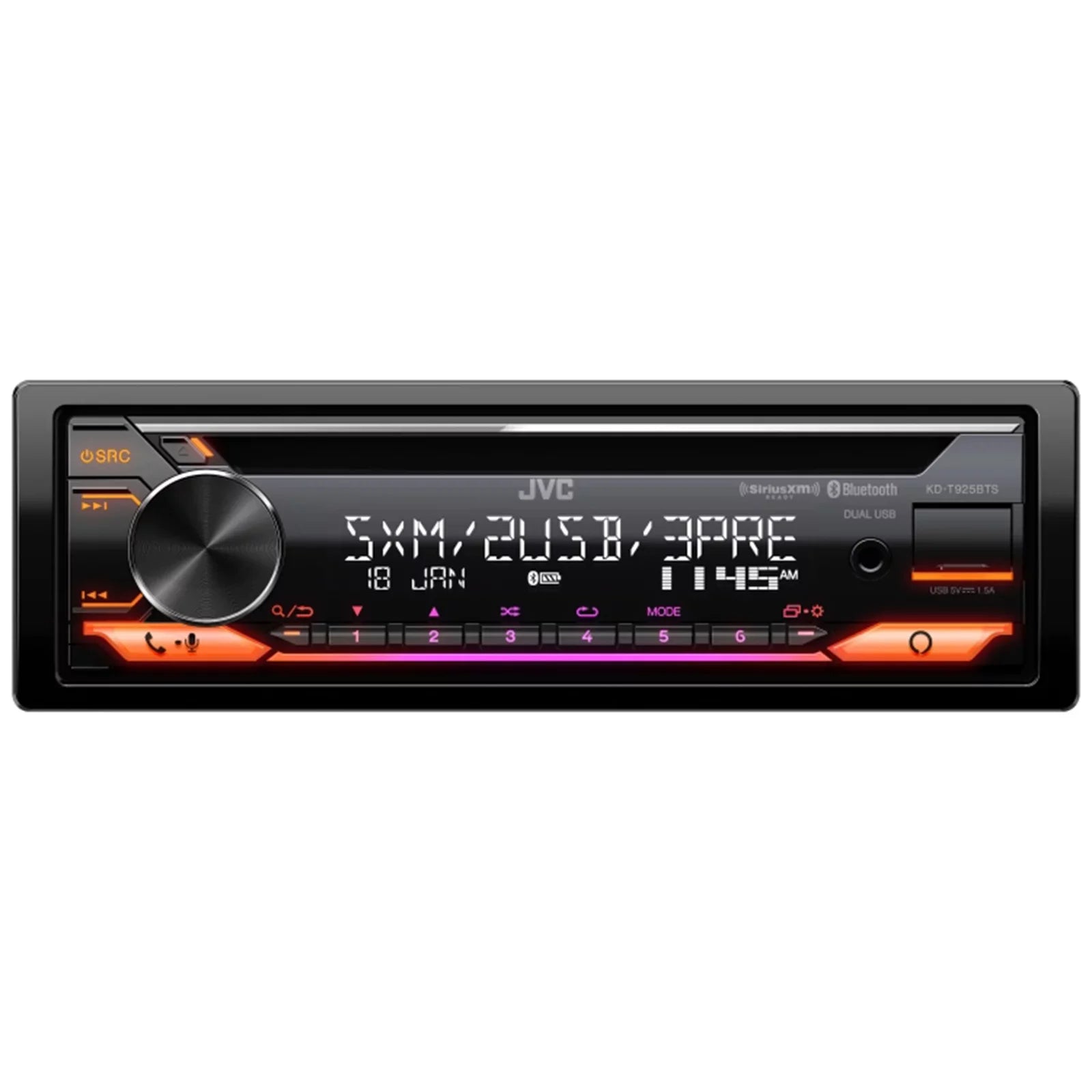 USB Receiver, 2x Adapters, Player AUX Stereo Antenna KD-T925BTS Series SiriusXM Audio JVC Install 6.5" Amazon Dash Car Sport Wire, Single Speakers, Radio Bluetooth DIN Kit, Speaker CD Alexa Speaker