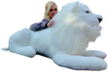 American in WHITE Stuffed the Inches Giant Made Lion USA America Soft Made 48