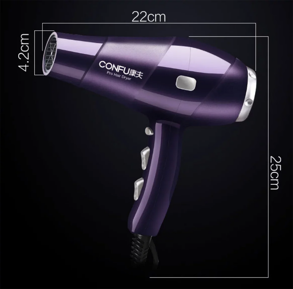 hot Dryers air Shinier Function 2 CONFU for Concentrator Dryer, and Settings, High for Nozzle(Red) Heat Dryer, Results, Button, Hair and Shot Women, Hair Speed Ionic Power Cool 3 cold 2300W