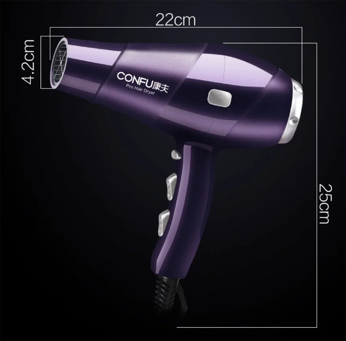 hot Dryers air Shinier Function 2 CONFU for Concentrator Dryer, and Settings, High for Nozzle(Red) Heat Dryer, Results, Button, Hair and Shot Women, Hair Speed Ionic Power Cool 3 cold 2300W