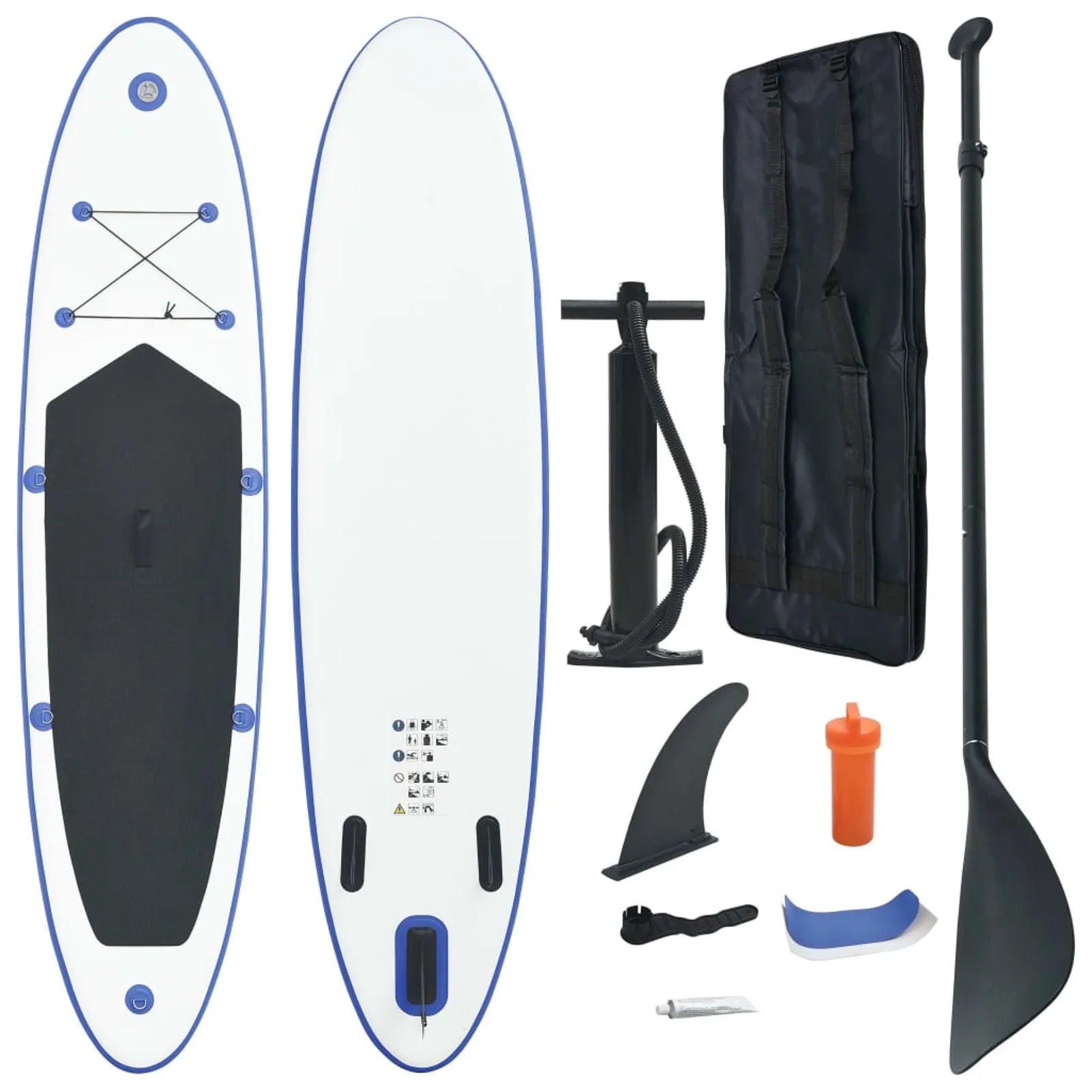 Set Blue Paddleboard and Inflatable White