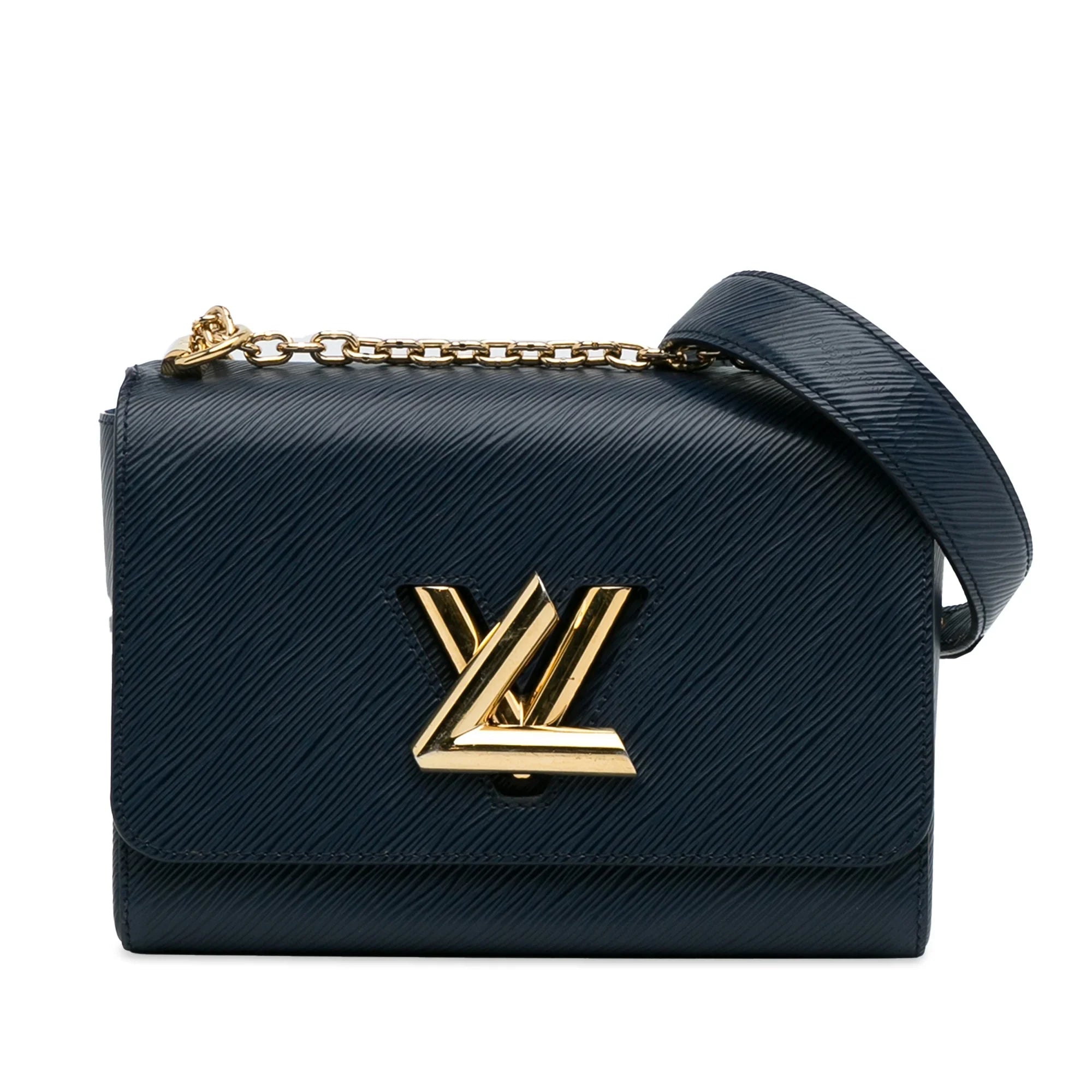 Unisex Twist Bag MM Epi Blue Crossbody Louis Leather Authenticated Vuitton Pre-Owned (Good)