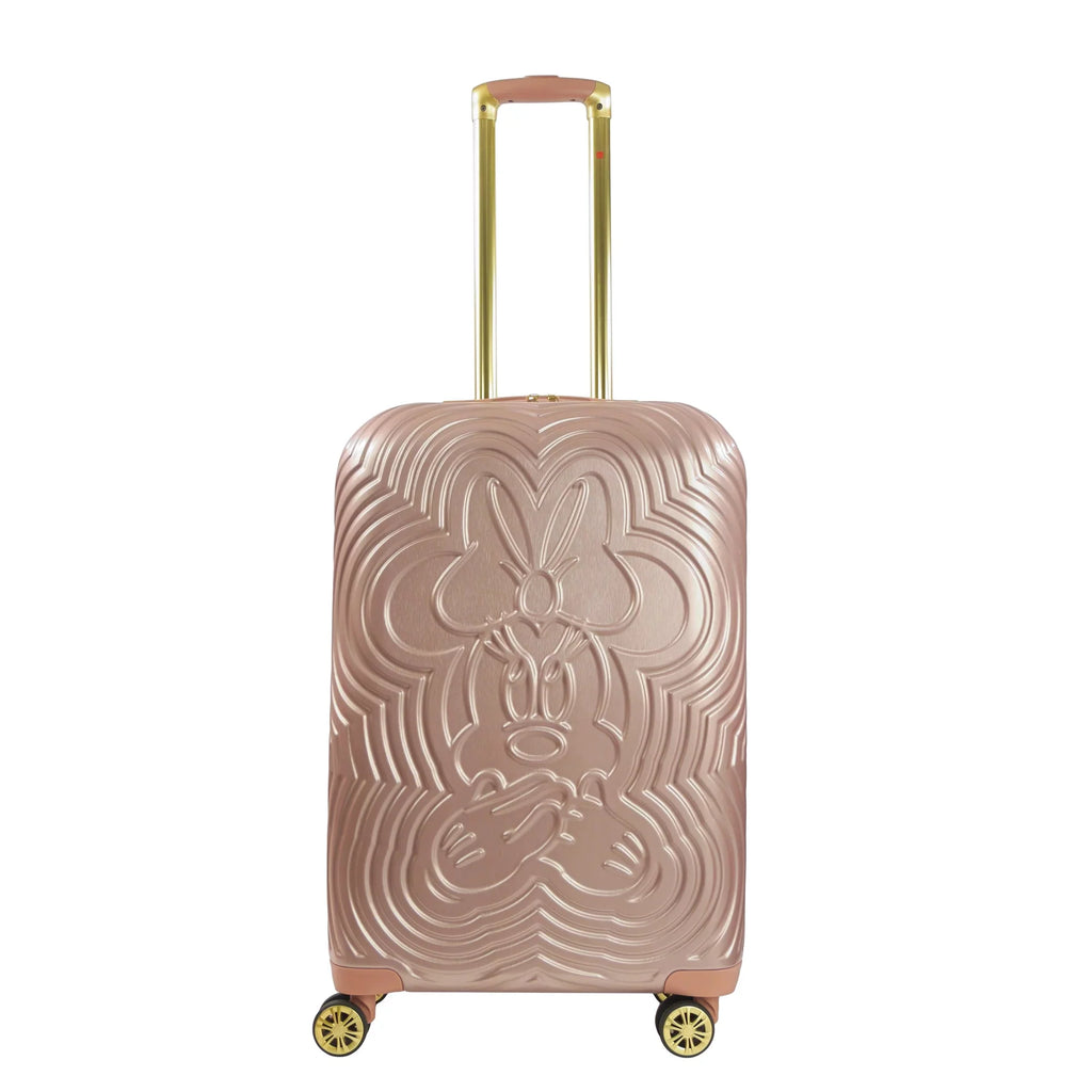 Disney Hardshell Molded Rolling Mouse Wheels, Luggage, Inch 25 Suitcase Gold with Minnie Rose