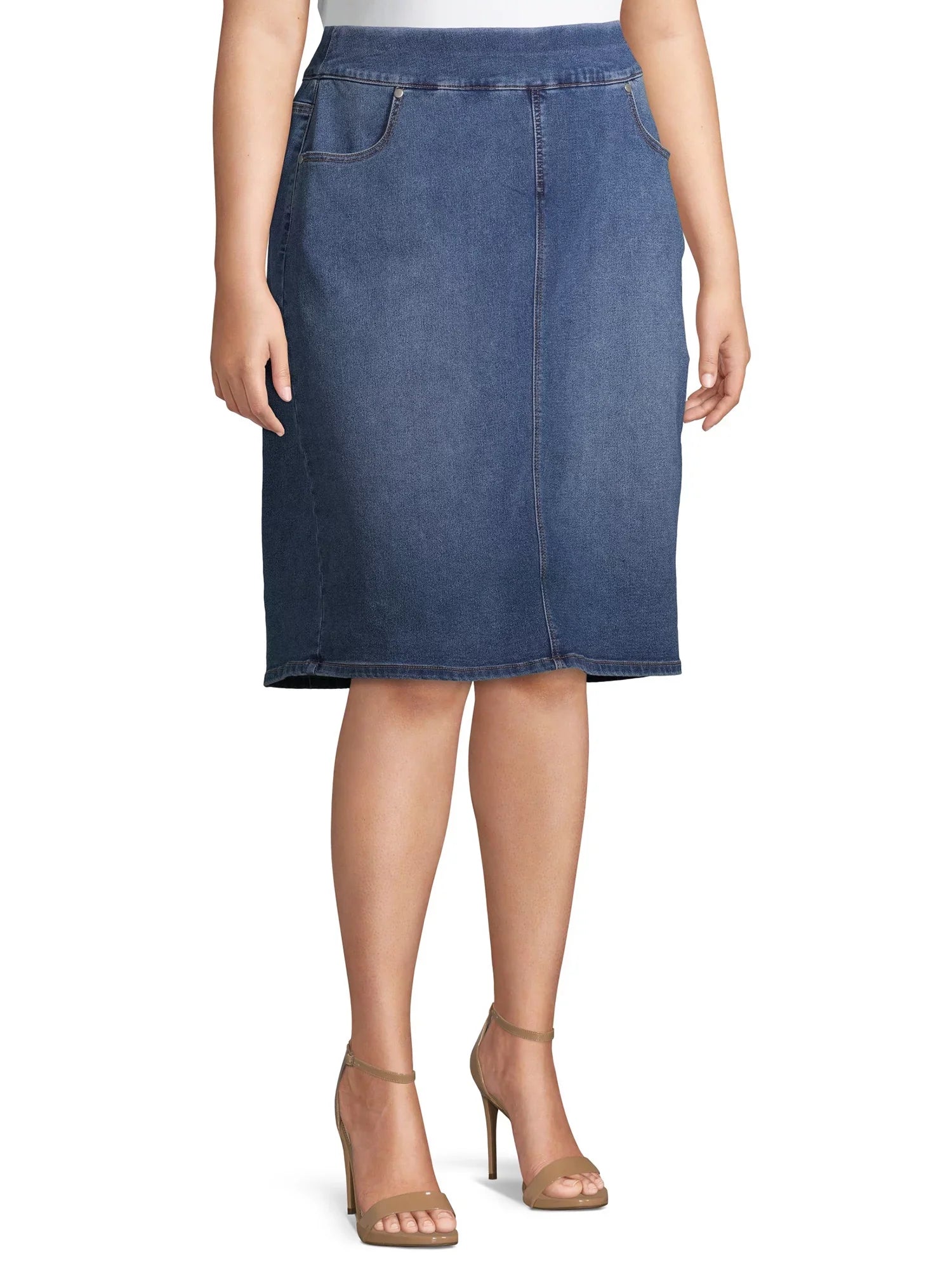 Ford Plus Pull-On Denim Women's Alivia Size Skirt
